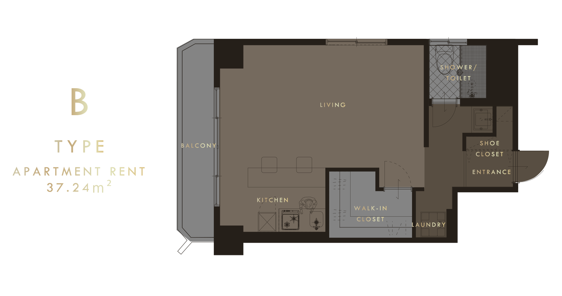 B type apartment 見取図